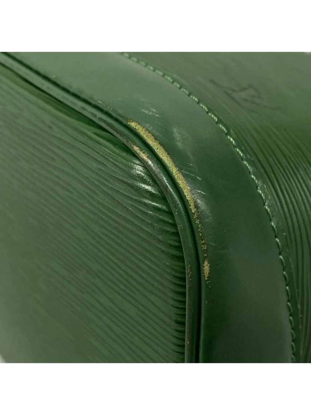 Louis Vuitton Handbag Epi Alma Borneo Green Leather